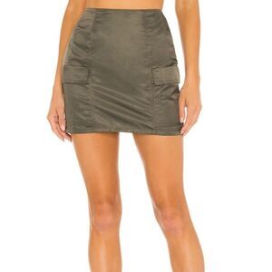 Superdown Tanya Olive cargo Mini Skirt